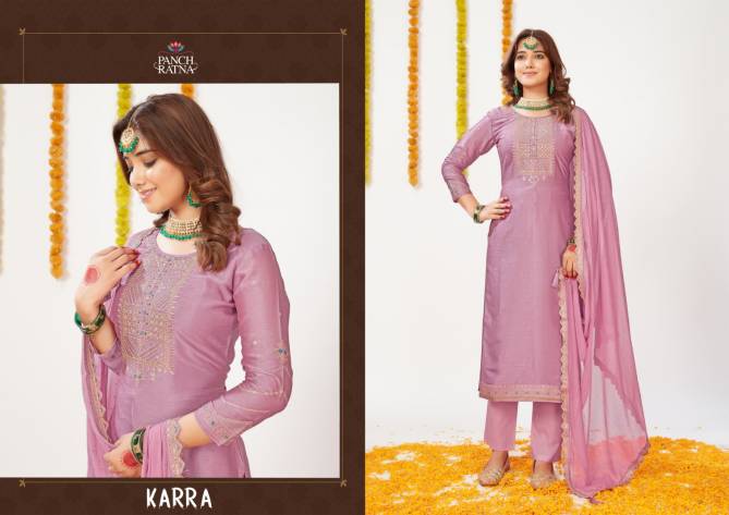 Karra By Panch Ratna Embroidery Wholesale Dress Material In India 